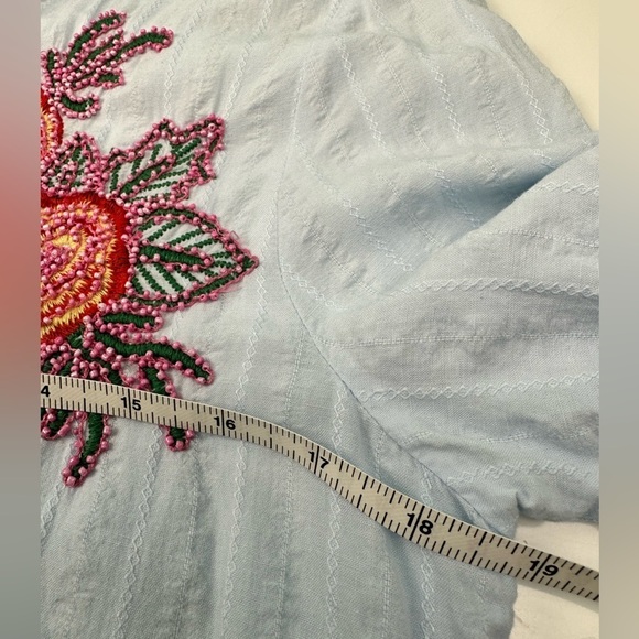 Velzeta women's tunic with beaded floral, size Small - Picture 12 of 13